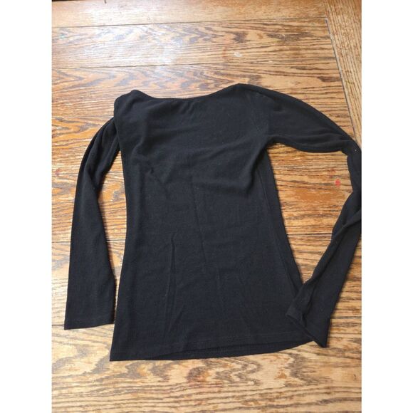 Joah Brown Square Neck Long Sleeve in black sz XS/S - Picture 4 of 4